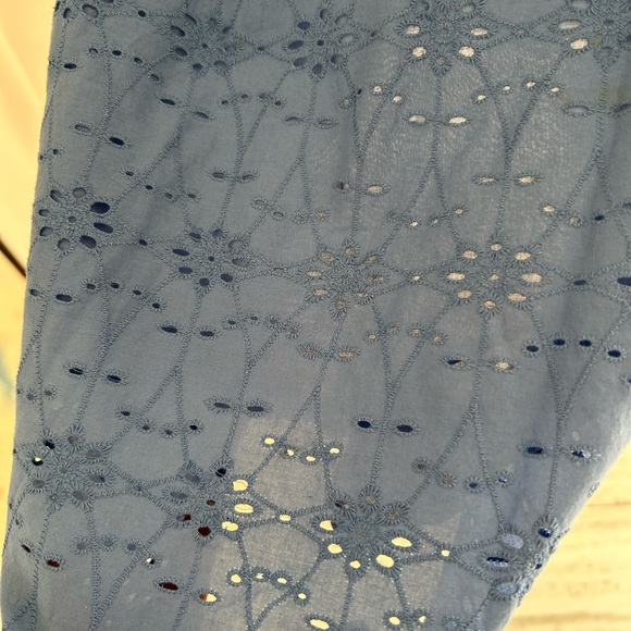 Nicole Miller blue eyelet dress size S petit - Picture 3 of 4